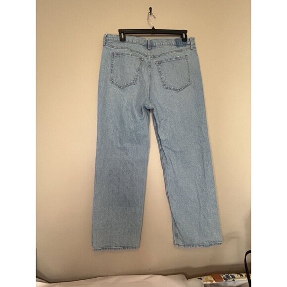 Abercrombie & Fitch 90s Relaxed High Rise Jeans Women's Size 16 Wide Leg Denim - Picture 2 of 8